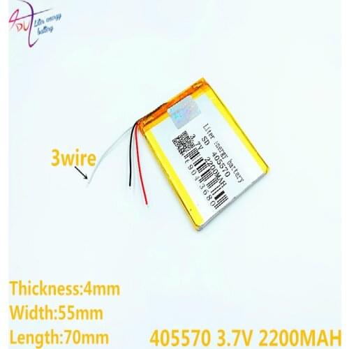 3 line Size 405570 3.7V 385569 2200mah 405568 Lithium polymer Battery With Protection Board For GPS Tablet PC Digital Products