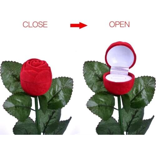 3pc Rose to Ring Box Magic Tricks Wedding Magic Jewelry Box Gift Romantic Rose Engagement Magic Easy To Do Wedding Props
