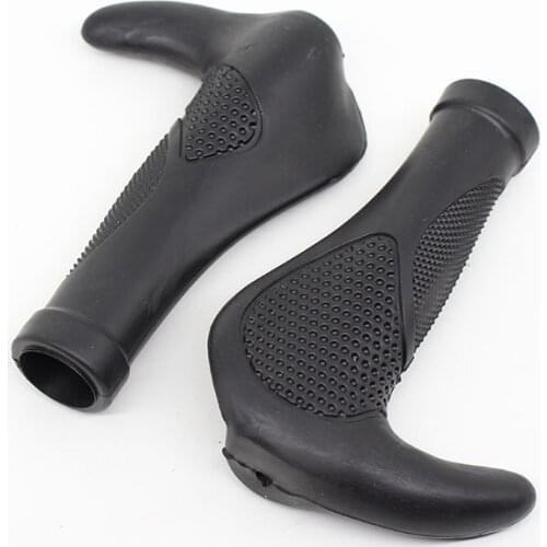 Mountain bike handlebar grip cover bicycle non-slip handlebar cover integrated horn handle cover black soft rubber handle cover