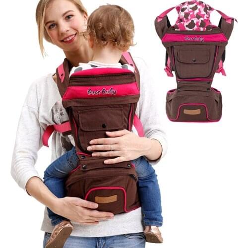 Baby Ergonomic Hipseat Carrier Toddler Breathable Canvas Cotton Backpack Infant 4 Wrap Multifunctional Slings 0-36Months Seasons