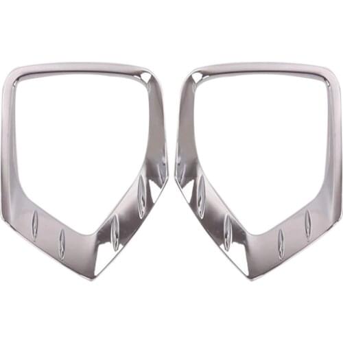 For Hyundai Santa Fe 2019 ABS Chrome Front Foglight Fog Light Lamp Cover Trim Frame Sticker Exterior Accessories