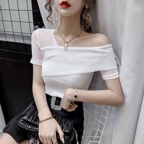 Summer Fashion Women 2021 Cotton T-shirts Short Sleeve Plus Size Sex Crop Tops Streetwear Harajuku Elegant Casual Female Tshirts