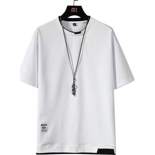 Summer Mens Casual T-Shirts New Male Solid Color Short Sleeve T Shirts Men Loose Tops Sportswear Clothes