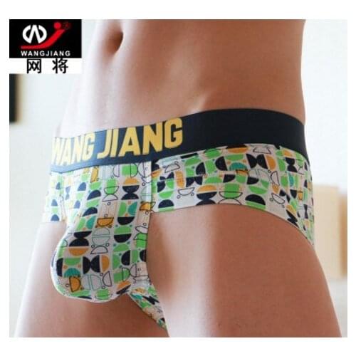 New style WJ brand Men Pouch Underwear Male Sexy Plaid Nylon Seamless Briefs Man gay Underwear Male Slips Jockstrap Panties