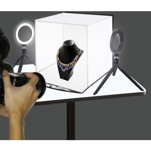 Table Top Softbox Ring flash light stand 30cm godox Photo Studio Light Photography neewer Tent Backdrops Kit