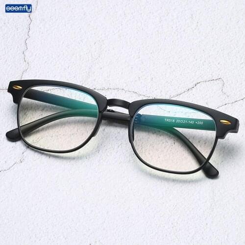 Seemfly Anti-blue Reading Glasses Foldable Portable Presbyopic Eyeglasses Gift For Parents Diopters +1.0 to +4 High Quality