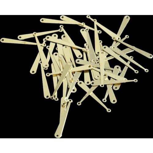 4*30mm original brass flat two-hole geometric shape droplet necklace connector used to make jewelry accessories