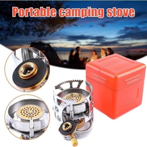 Portable Backpacking Stove Outdoor Camping Cooking Stove With Carry Case Windproof Design Energy Efficient Utensilios De Cocina