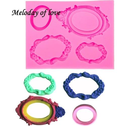 Frame Silicone Mold Cake Decoration tools Fondant Cake DIY baking dessert decorators Sugar Craft Molds T0055