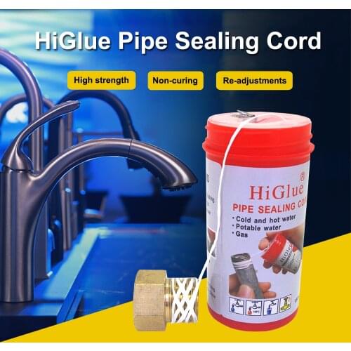 HiGlue PTFE Thread Seal Tape Pipe Sealing Thread Cord Size 150M For Gas/Water
