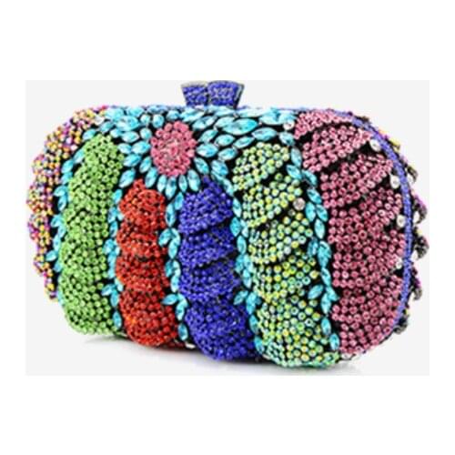 Luxury Red Diamond Evening shoulder Bag Rhinestone Clutch Bag Women Small Banquet Hand Bag Wedding Bride Clutch Purse Sac A Main