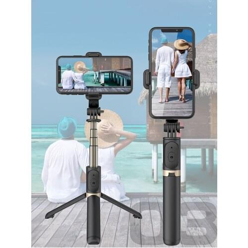 Beauty Fill Light Wireless Bluetooth Tripod Selfie Stick (Aluminum), One-Piece Folding Solid Desktop Live Stand For Smartphones