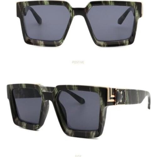 Mens and womens new sunglasses Fashion color mirror Sports and leisure glasses Luxury square sunglasses