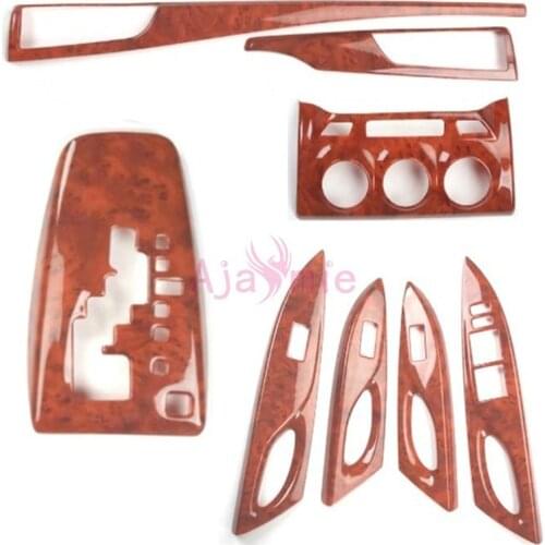 Car Styling Interior Wood Color Panel Cover Overlay Trim Frame Chrome 2014 2015 2016 2017 For Toyota Vios Accessories