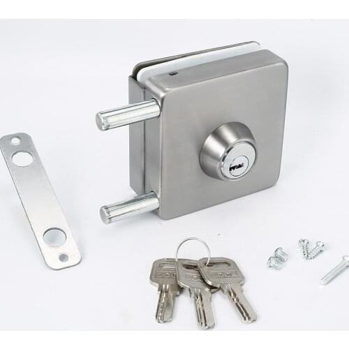 Glass door lock Square glass lock Non-perforated single side lock Latch lock