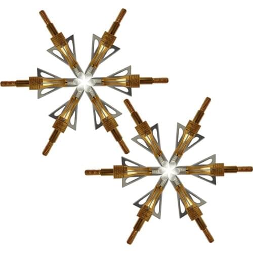 12pcs Hunting Broadheads Archery Arrowhead 100 Grain Fits For Recurve and Compound Bow
