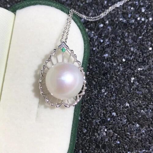 Bridal DIY Mount 925 Sterling Silver Pendant Base Settings Mountings Findings Parts for Pearl Crystal Jade Agate 5pcs/lot