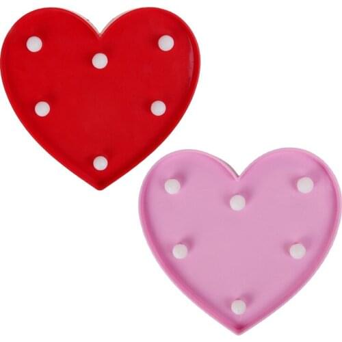 Chicinlife 1Pcs Heart Shape LED Night Light Wedding Party Decoration Romantic Valentines Day Gift Lamp Birthday Home Supplies