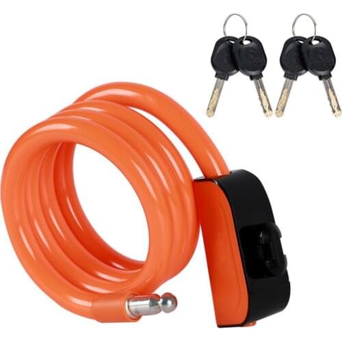 Bike Lock Adjustable High Strength PVC Bike Cable With 2 Keys Safety Steel MTB Anti-theft Lock for Outdoor Bicycle Equipment
