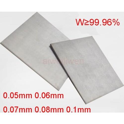 0.05mm 0.06mm 0.07mm 0.08mm 0.1mm tungsten sheet wolfram plate Tungsten foil W-Ni-Fe qtng W≥99.96
