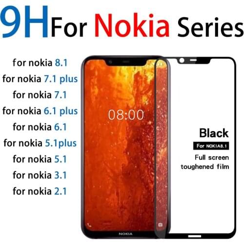 9H Tempered glass For Nokia 8.1 Full HD screen protector noki 2.1 3.1 5.1 6.1 7.1 8.1 plus glas film x 2 3 5 6 7 2018 X7 x6 x5