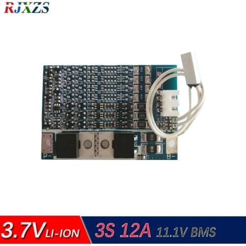 3S 12A 12.6V lipo lithium Polymer BMS/PCM/PCB battery protection circuit board for 3 Packs 18650 Li-ion Battery Cell w/ Balance