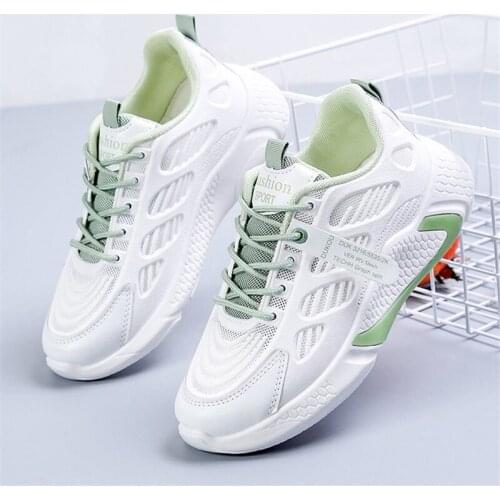 2020 spring Summer new wedge fashion white shoes female platform ladies casual shoes comfortable breathable mesh sneakers Female