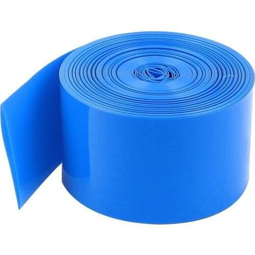 10M 29.5mm PVC Heat Shrink Tubing Wrap for 1 x 18650 Battery Blue