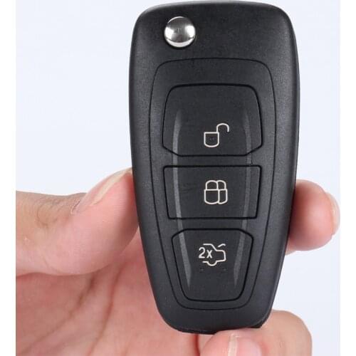 3 Buttons Car Folding Remote Key 433Mhz with 4D63 Chip for Ford Focus Fiesta Mondeo Transit C-Max ASK Flip Fob Remote Key