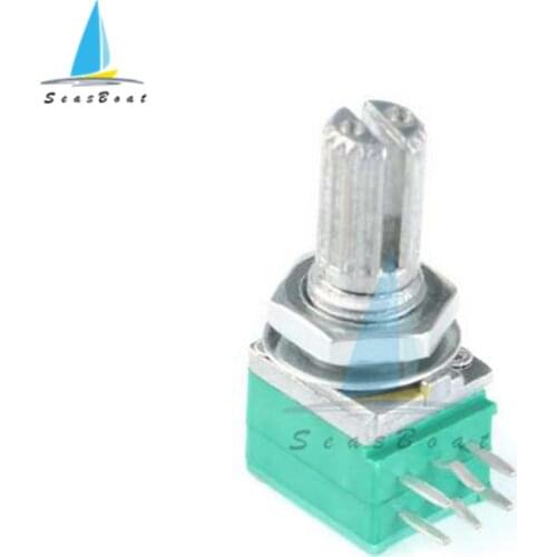 5pcs/lot RK097G 6Pin 5K 10K 20K 50K 100K B5K with a switch Audio Shaft 15mm Amplifier Sealing Potentiometer