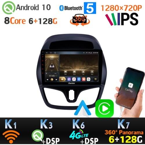 6G+128G 1280*720P Radio GPS Android 10.0 For Chevrolet Spark Beat Matiz 4G LTE WiFi SPDIF 360 Camera DSP Head Unit Split Screen
