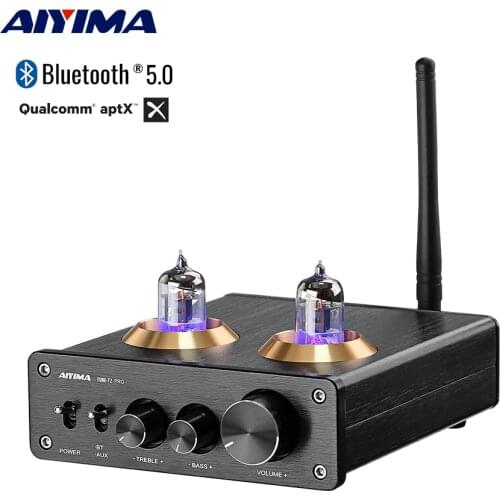 AIYIMA APTX Bluetooth 5.0 6J1 Vacuum Tube Preamp Dual TPA3116 Digital Power Stereo Amplifier 100Wx2 Home Theater Hifi Mini Amp