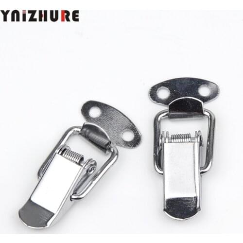 YNIZHURE Hardware Cabinet Boxes Spring Loaded Latch Catch Toggle Hasp 43*21mm Mild Steel Hasp For Sliding Door Simple Window