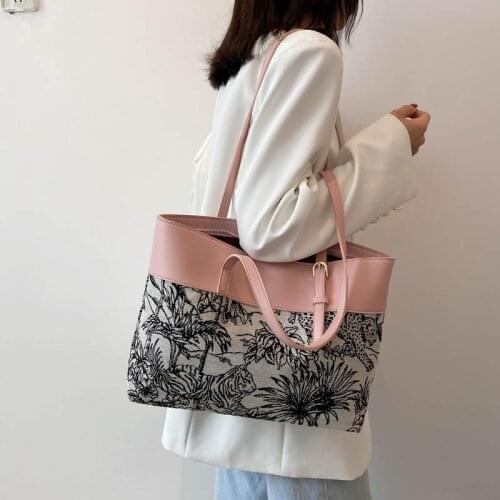 Large Tote Bag For Women 2021 Summer New High-quality Womens Designer Handbag Large Capacity Shoulder Bag Shopping Bag