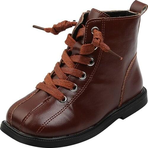 Baby GirlS Boys Boots Winter 2020 Shoes For Girls Autumn Dress Kids Boots Ankle Leather Snow Boots Child 1 2 3 4 5 6 Years Old