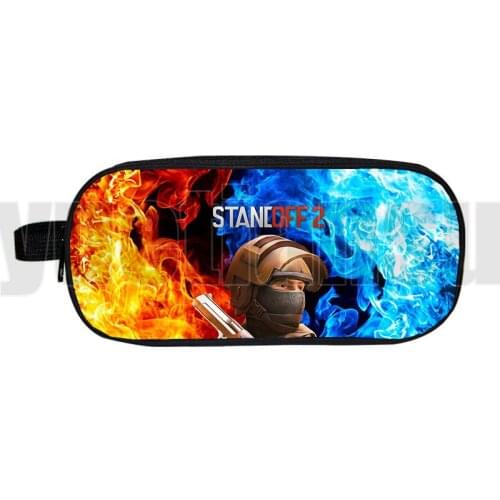 3D Print Standoff 2 Pencil Case Children Pen Bag Student Cartoon Pencil Box Stationery Bag Women Anime Cosmetic Bag Functionary