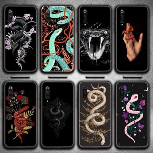 HOTCASHOP Flower Mamba snake Phone Case for Xiaomi Mi Note 10 Lite Mi 9T Pro xiaomi 10 10 CC9 Pro