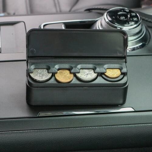 Car Orginazer Coin Case Storage Box Holder Container High Quality Car Coin Holder Black Car-styling Auto Accessories Plastic