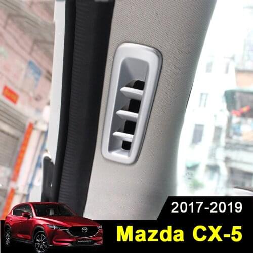 For Mazda CX-5 CX5 2017 2018 2019 Carbon fiber look A-Pillar Air Vent Surround Cover and ring tweeter modified audio accessories