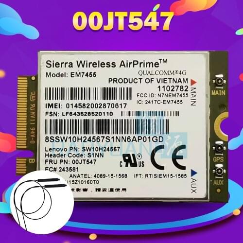 EM7455 4G LTE Module 00JT547 4G Card for Thinkpad T460 T460S T560 X1 Carbon P70 P50 X260 Laptop