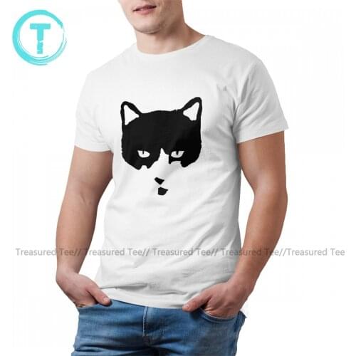 Black Cat T-Shirt Streetwear Casual 100 Percent Cotton T Shirt Graphic Short Sleeves Tshirt Men Plus Size 4XL