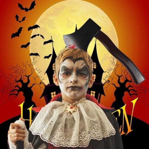 Fake Saw Ax Knife Scary Halloween Headband Tricky Props Horror Party Decor Halloween Dress Up Hair Accessories Fake Weapon DIY