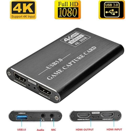 4K HDMI Game Video Capture Card USB3.0 1080P Grabber Dongle HDMI Capture Card for OBS Capturing Game Capture Card Live Streaming