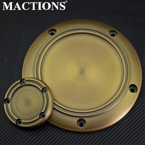 Retro Brass Derby Cover Timing Timer Cover engine cover For Harley Touring Electra Glide Classic FLHTCU Softail FLSFB Dyna 99-17