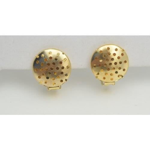 50pcs Copper No Pierced Ear Clip with Base Four-claw Ear Clip DIY Jewelry Finding