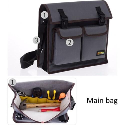 Tool Bag Toolkit Electrician tool Single Shoulder Bag Hardware Waterproof Wear-resistant Oxford Cloth tools belt bag Multiuse