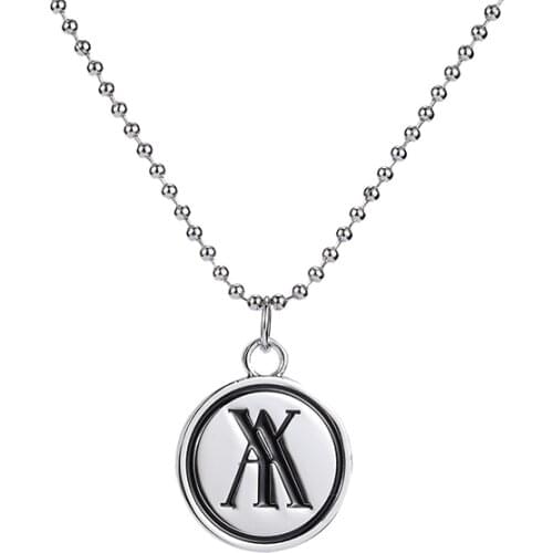 Ya round Brand Fashion Brand Pendant Necklace Hiphop Hipster Street Style Hip Hop Ear Accessories Men and Women Couple Pendant