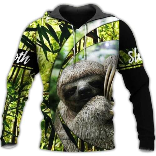 Animal Beautiful Sloth 3D Printed Mens Hoodie Harajuku Fashion Sweatshirt Unisex Casual Jacket Pullover sudadera hombre KJ062