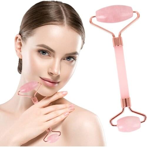 Facial Massage Roller Double Heads Jade Stone Face Lift Hands Body Skin Eye Face Neck Thin Relaxation Slimming Skin Board
