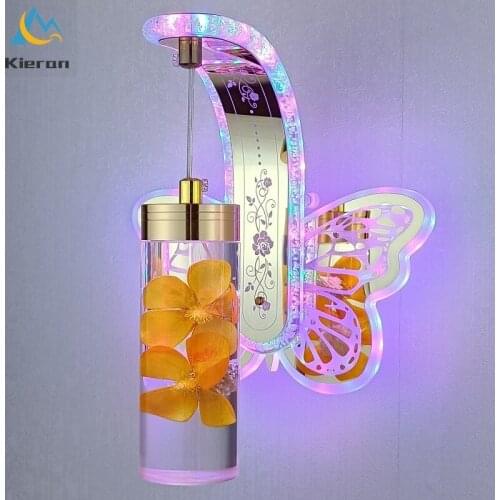 Nordic Modern Gorgeous Flower Amber LED Wall Lamps Living Room Bedroom Bedside Lamp Hotel Restaurant Room Decorative Wall Lights